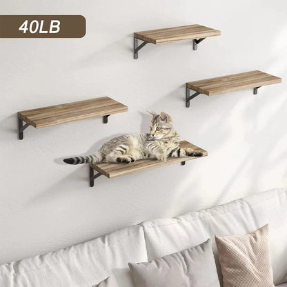 Floating Wall Shelves – Wooden Wall Mounted Bookshelf Storage Rack for Living Room, Bedroom, Bathroom & Kitchen Home Decor Organizer
