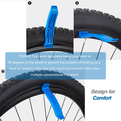 4-in-1 Bicycle Tire Lever Tool – Double-Head Tube Remover with Deflation Function for Road Bike Repair