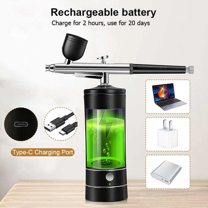 Portable Airbrush Nail Compressor — Wireless Spray Gun for Nail Art, Crafts & Model Painting