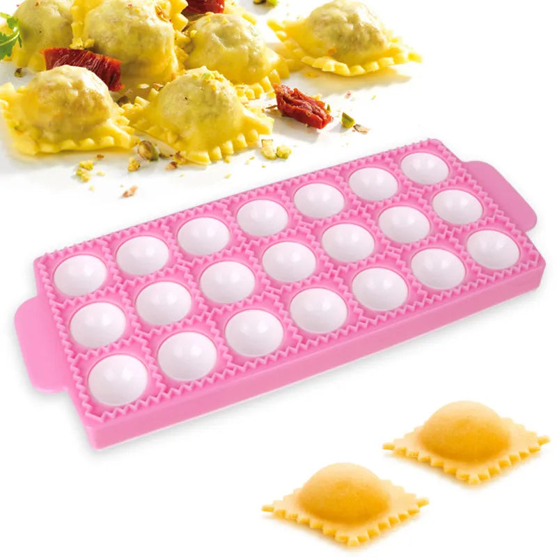 10-Piece Kitchen Tool Set with Aluminum Tortellini and Ravioli Molds - DIY Dumpling Making Tools for Pastry and Dumplings