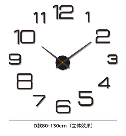 2023 Modern Large 3D DIY Wall Clock – Acrylic Mirror Quartz Clock for Living Room Home Decor