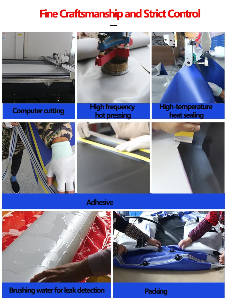 Professional Inflatable Dinghy Raft – Tear-Resistant Foldable Rowing Boat for Adults, Kayak, Canoe & Fishing