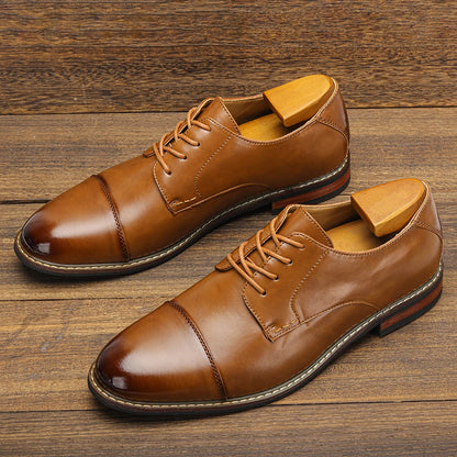 Men’s Leather Dress Shoes - Fashionable Comfortable Formal Business Footwear 2025