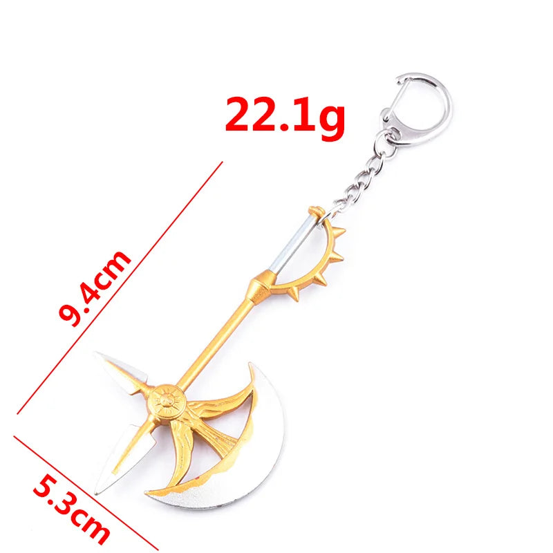 Seven Deadly Sins Anime Keychain - Meliodas & Hawk Pendant Key Ring Jewelry Souvenir for Fans