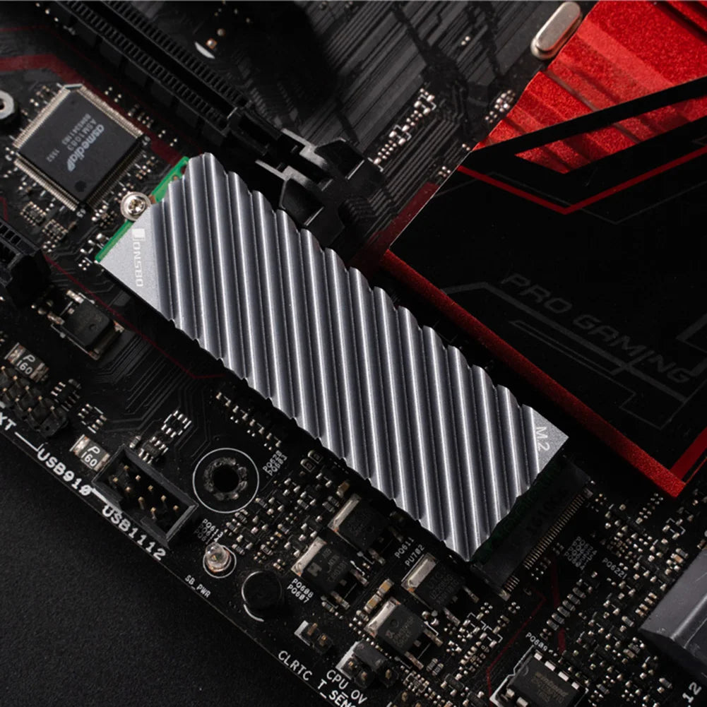 Jonsbo M.2 SSD NVMe Heat Sink - Aluminum 2280 SSD Gasket with Silicone Thermal Pad for PC