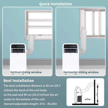 Shinco 8,000 BTU Portable Air Conditioner | AC with Cool, Dehumidifier & Fan for Rooms up to 200 sq.ft
