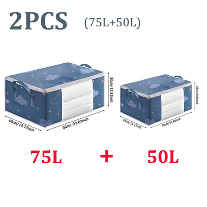 Big Capacity Storage Bag – 4/2/1PCS Moisture & Dust-Proof Organizer for Quilts, Clothes, Duvets, Blankets, and Luggage