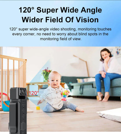 JOZUZE Mini Portable Body Camera – 1080P Wearable Police, Sport, and Business Conference Video Recorder