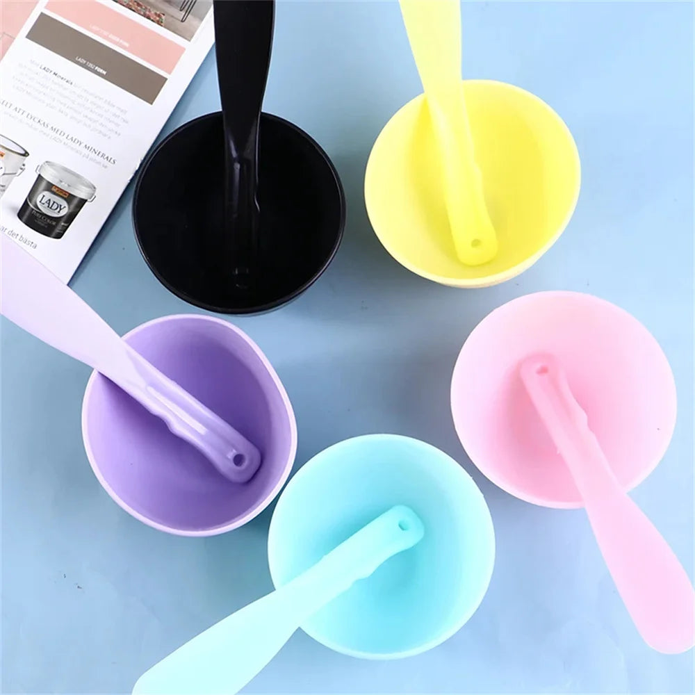 2PCS Non-Toxic Silicone Mask Mud & Essential Oil Bowls – Durable, Portable Face Skin Care Tools for Makeup & Clean Use