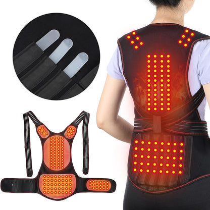 Tourmaline Magnetic Heated Vest — Self-Heating Thermal Clothing, Lumbar Waist Brace, Posture Corrector & Pain Relief Corset