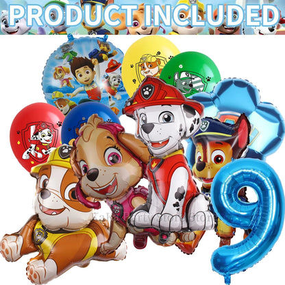 PAW Patrol Birthday Party Supplies Set – Tablecloth, Plates, Cups & Balloons Kids Party Decor for Birthday, Baby Shower & Favors
