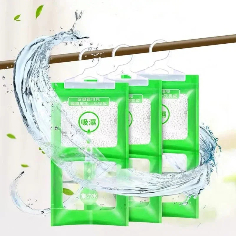 1/5/10PCS Hanging Moisture Absorber Bags — Moldproof Closet Dehumidifier Desiccant for Indoor Anti-Humidity Control