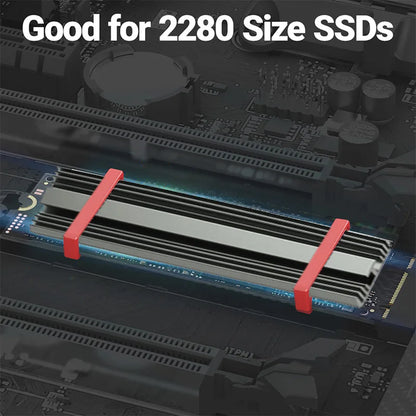 TEUCER M.2 SSD Heatsink – Aluminum Gasket with Thermal Silicone Pad for PS5 & Desktop PC