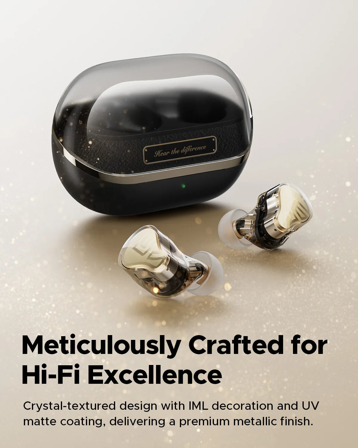 SoundPEATS H3 Hybrid 3-Driver Wireless Earbuds — Bluetooth 5.4, 55dB Adaptive ANC, LDAC & aptX Hi-Res Audio, 6-Mic CVC8