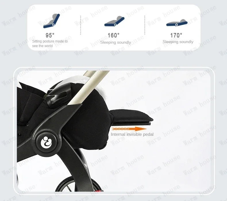 2025 New 4-in-1 Baby Stroller — Luxury Foldable Multifunctional Carriage & Portable Pram