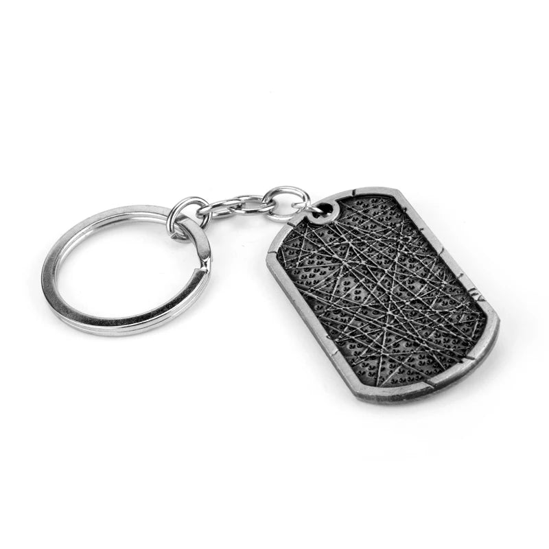Metro Exodus 2033 Dog Tag Necklace – Retro Skull Pendant, Unisex Gamer Jewelry Gift