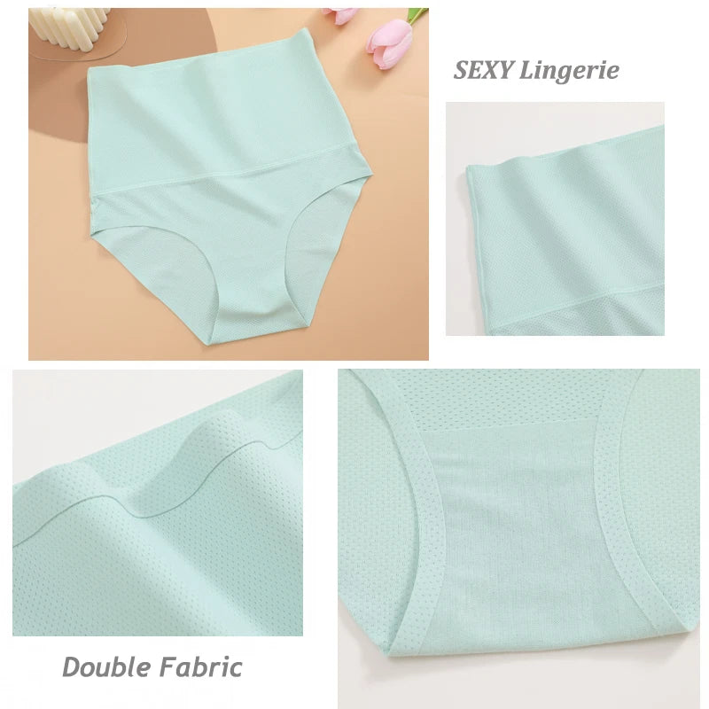 Seamless Women’s High Waist Shapewear Briefs, Ultra Breathable Silk-Like Slimming Underwear with Butt Lifting Corset Effect Pants