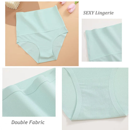 Seamless Women’s High Waist Shapewear Briefs, Ultra Breathable Silk-Like Slimming Underwear with Butt Lifting Corset Effect Pants