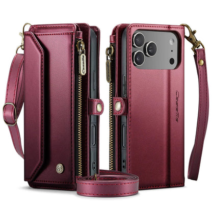 RFID Blocking Crossbody Wallet Case for iPhone 17 Pro Max & Air, PU Leather Card Holder with Strap