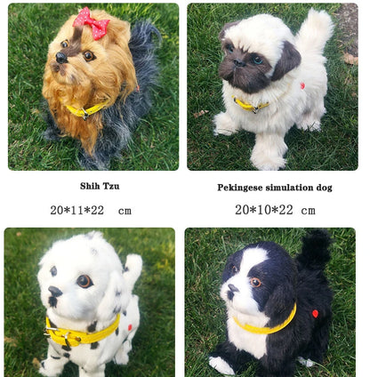 Simulation Electric Pet Dog Toy - Voice Control, Walking & Nodding Plush Robot with Music for Kids