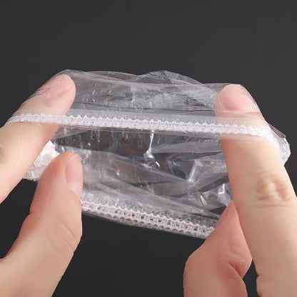 100Pcs Disposable Waterproof Ear Covers - Hair Dye, Shower, Bathing, Baking Oil & Hairdressing Cleaning Accessories
