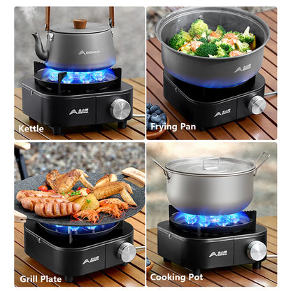 BISINNA Portable Camping Gas Stove - 10000W High-Power Outdoor Burner for Camping, Hiking, Picnics & BBQ