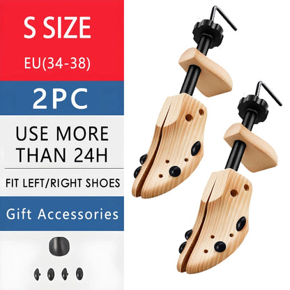 Repacego Wooden Shoe Trees – 1/2 Pc Adjustable Shoe Stretcher & Expander for Men, Women, Unisex, Length & Width Adjustment
