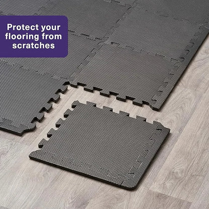 8/12/20PCS EVA Gym Floor Mats 30x30cm — Non-Slip Foam Mats for Yoga, Fitness & Sports Protection