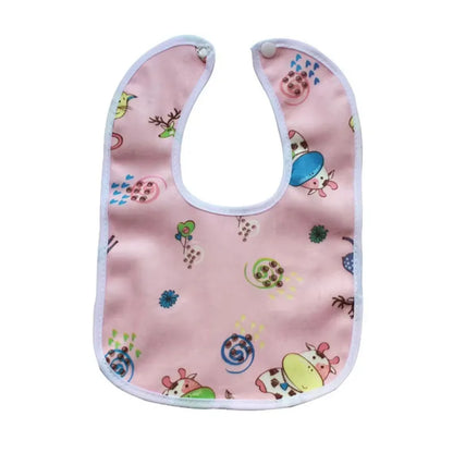 Baby Cartoon Waterproof Bib - Super Soft Crystal Velvet Newborn Feeding & Saliva Towel for Infants