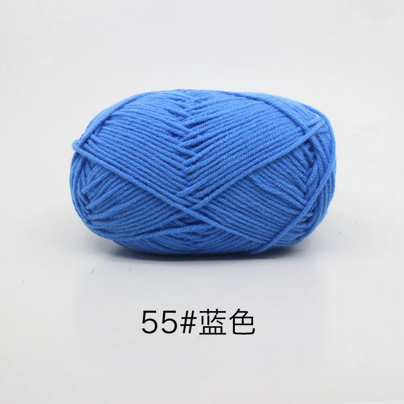 40-50g/Set 4ply Milk Cotton Knitting Yarn – Dyed Lanas for Crochet, Sweaters, Hats & Dolls, Affordable Craft Supplies