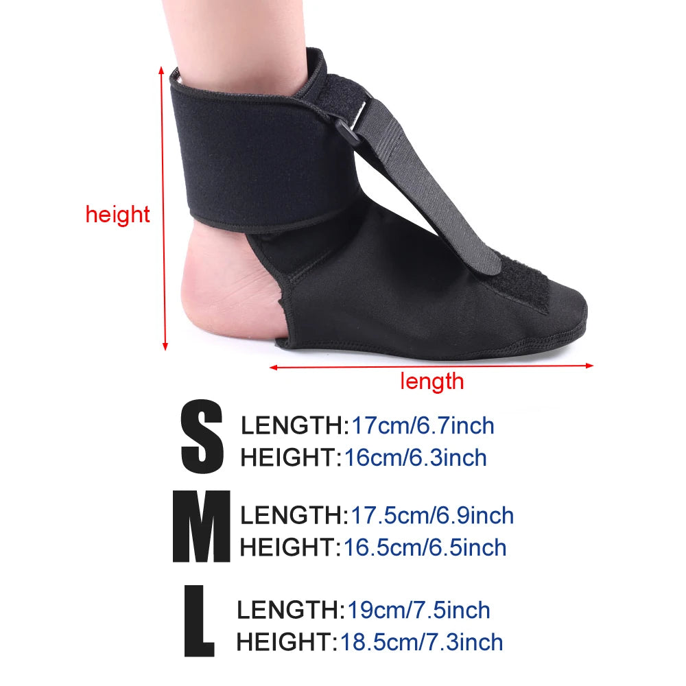 Compression Plantar Fasciitis Night Splint Sock – Orthopedic Foot Support Brace for Drop Foot Relief, Soft Stretching Foot Boot Splint