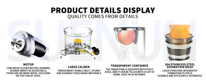 Mini Juicer & Portable Blender — Automatic Orange Squeezer, Soy Milk Maker & Household Smoothie Blender