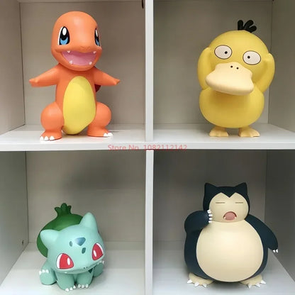 Pokemon Large Figure Set — Pikachu, Charmander, Eevee, Squirtle & Pokeball Doll Figurines, Kids Collectible Toys & Gifts