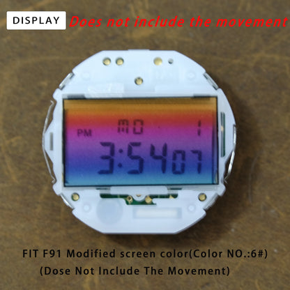 Casio F91W WS-7 A158 A159W A168 Screen Color Film - 3PCS Retro Square DIY Watch Modification Stickers