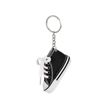 12-Piece Mini Shoe Keychains – Cloth Material Shoe Key Rings Set