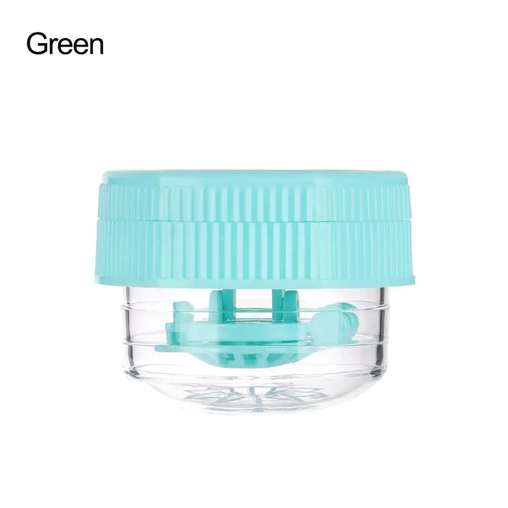 Portable Rotatable Contact Lens Cleaner Case – Manual Cleaning & Storage Container, Plastic Eyewear Accessories Holder for Travel