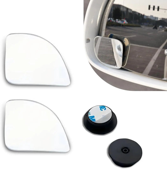 2pcs 360° Adjustable Car Blind Spot Mirrors – HD Convex Rear View Mirror for SUV & Parking