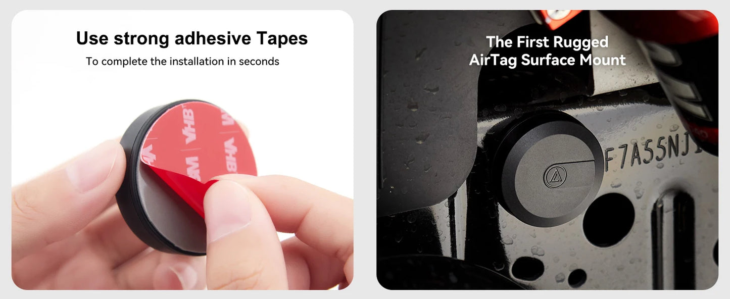 Waterproof Airtag Case with Adhesive Sticker — 4-Pack Holder for Apple Airtag, Bike, TV Remote, Drone & Car