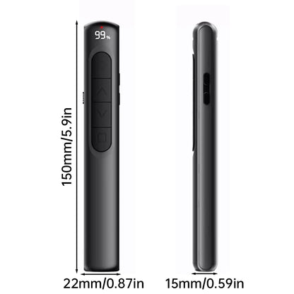 Wireless Remote Control Page Turner – Rechargeable Digital Display Clicker with Volume Controller
