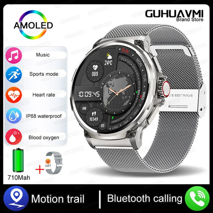 1.85" Ultra HD Smartwatch — GPS Tracking, Bluetooth Call, 710mAh Battery Sports Fitness Watch for Huawei & Xiaomi