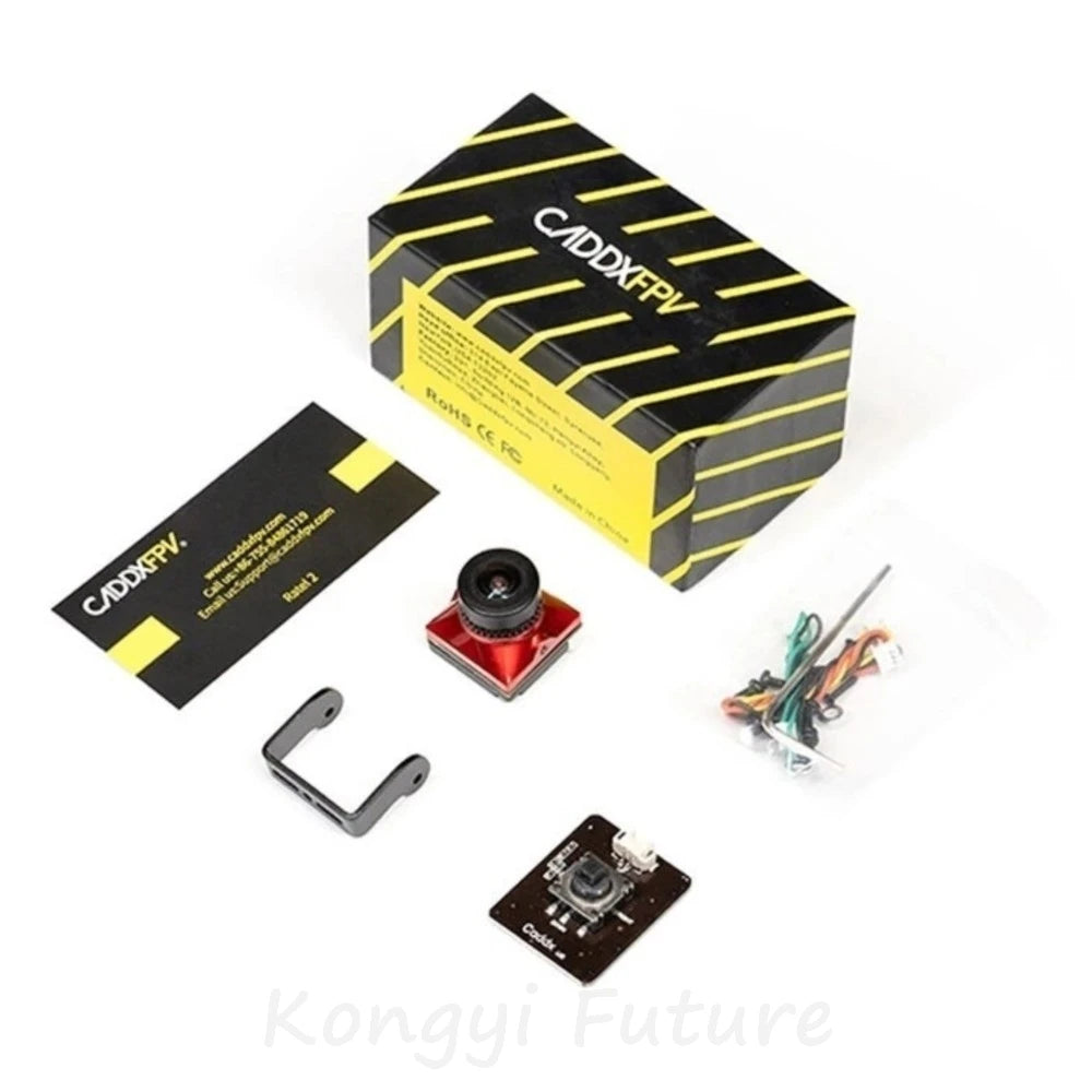 Caddx Ratel 2 V2 FPV Camera – 19×19mm Racing Drone Camera with 2.1mm Lens, Super WDR, NTSC/PAL Switchable (16:9 / 4:3)