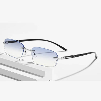 Luxury Diamond-Cut Photochromic Reading Glasses – Rimless Men’s & Women’s Color-Changing Presbyopia Eyewear