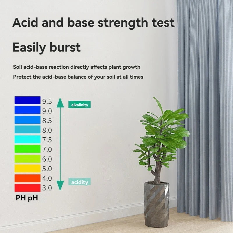 4 in 1 Soil Instrument - Illuminance, pH, Temperature & Humidity Test Detector with Digital Display and Backlight