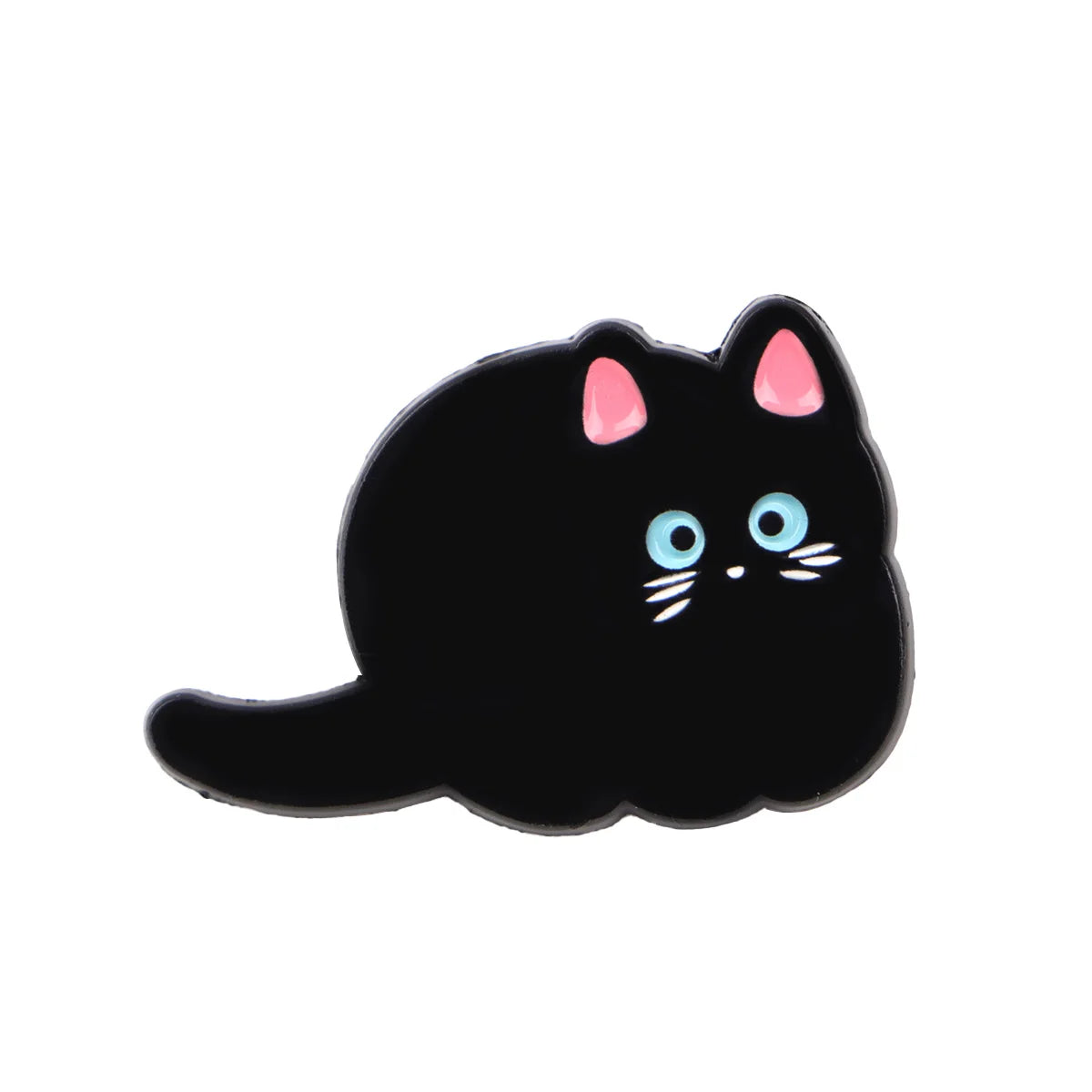 Cute Black Cat Enamel Pin – Animal Brooch Lapel Pin for Backpack, Clothing, Witch Jewelry & Halloween Gifts