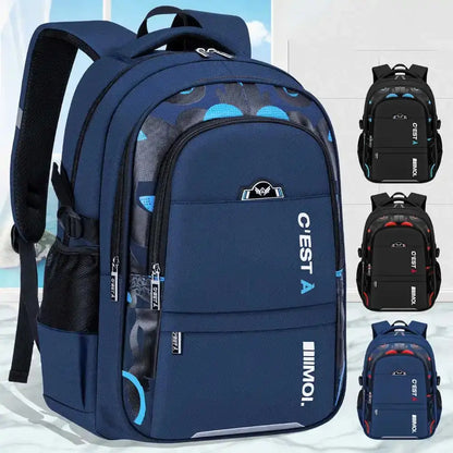 2024 New Kids School Backpack - Waterproof Book Bag for Boys, Durable Primary Schoolbag for Teenagers