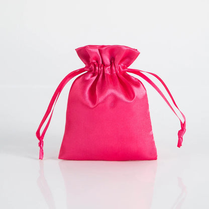 100PCS Silk Satin Jewelry Gift Bags – Drawstring Pouches for Necklace, Bracelet & Earrings, Wedding Party Favor & Christmas Gift Packaging, Custom Logo Ready