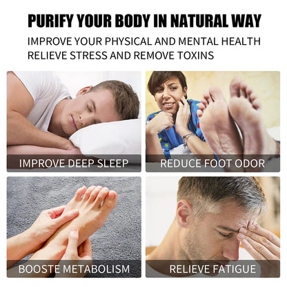 10PCS Herbal Detox Foot Patches – Deep Sleep & Stress Relief | Natural Foot Care Stickers for Body Detox & Relaxation