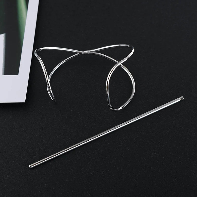 Boho Irregular Hair Stick: Fashionable Gold Hair Accessories - Shaped Bun Holder Cage Hair Pin for Women's Hairwear Jewelry (Model H040)
