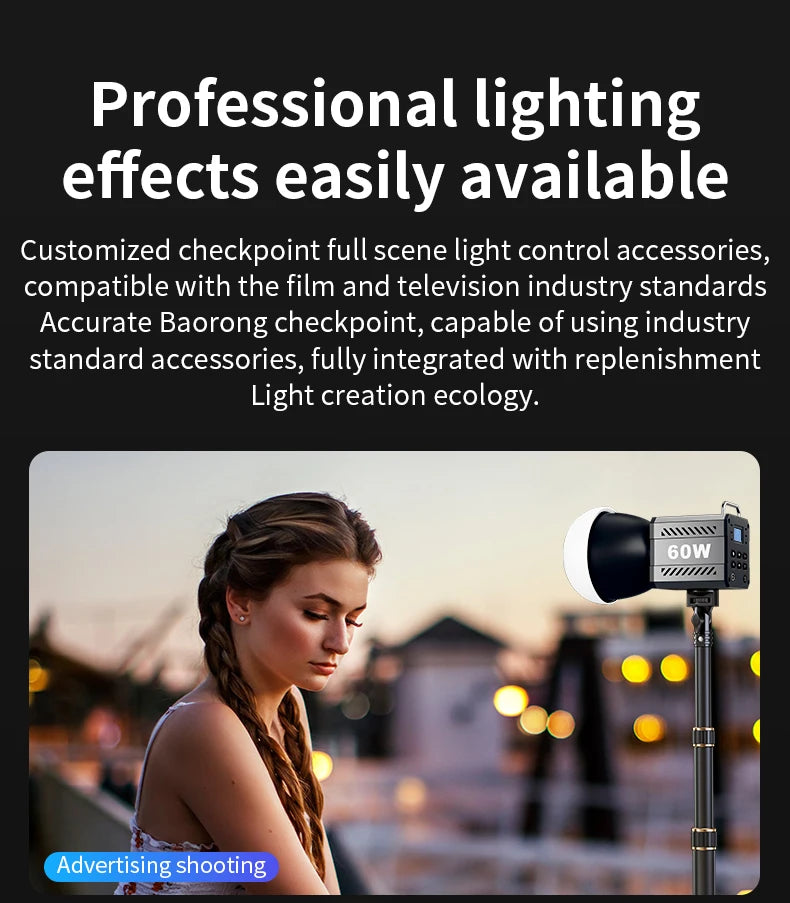 LED Fill Light Handheld COB Photography Light - Dual Color, Gentle Light for Outdoor Shooting, YouTube, TikTok, Vlog with Remote Rocker