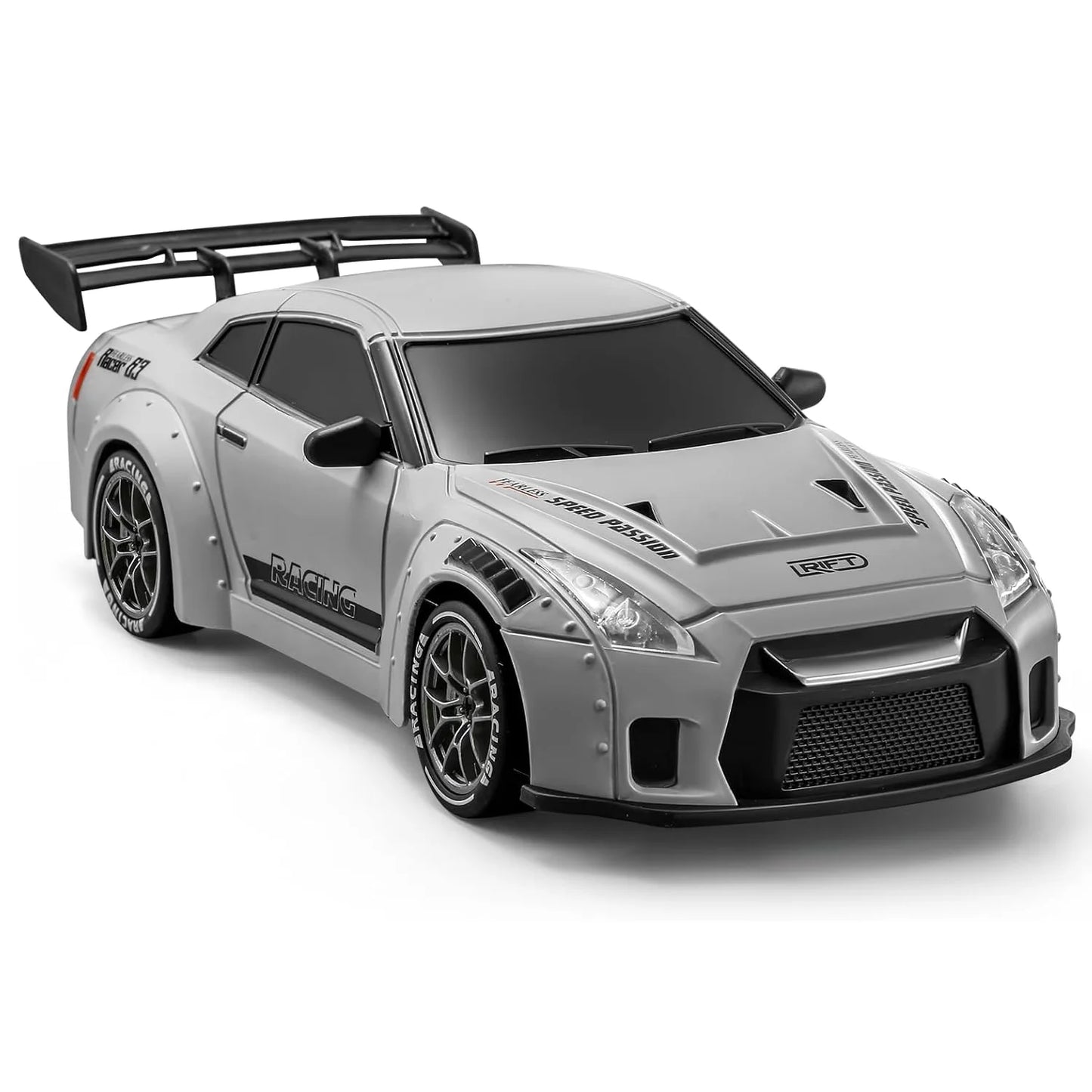 1:24 RC Drift Car — 4WD High-Speed Remote Control Sport Car with LED Lights & Extra Drifting Tire, Kids & Adult Gift